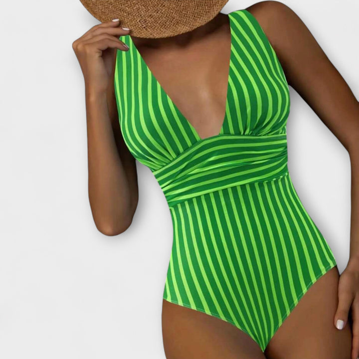 Jacqueline - Maillot de bain rayé intemporel