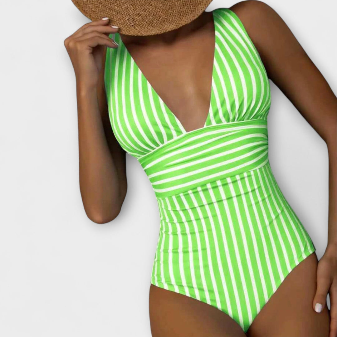 Jacqueline - Maillot de bain rayé intemporel