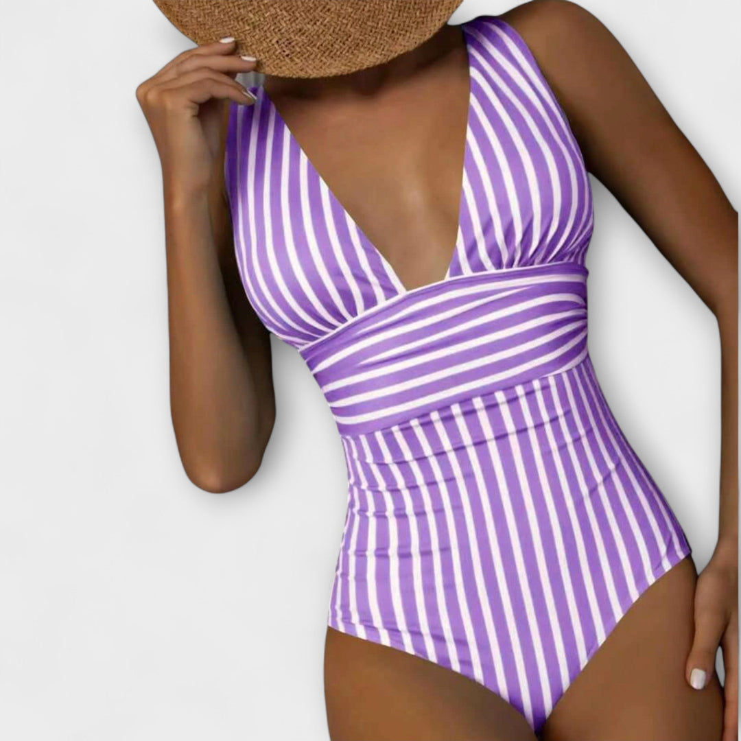 Jacqueline - Maillot de bain rayé intemporel