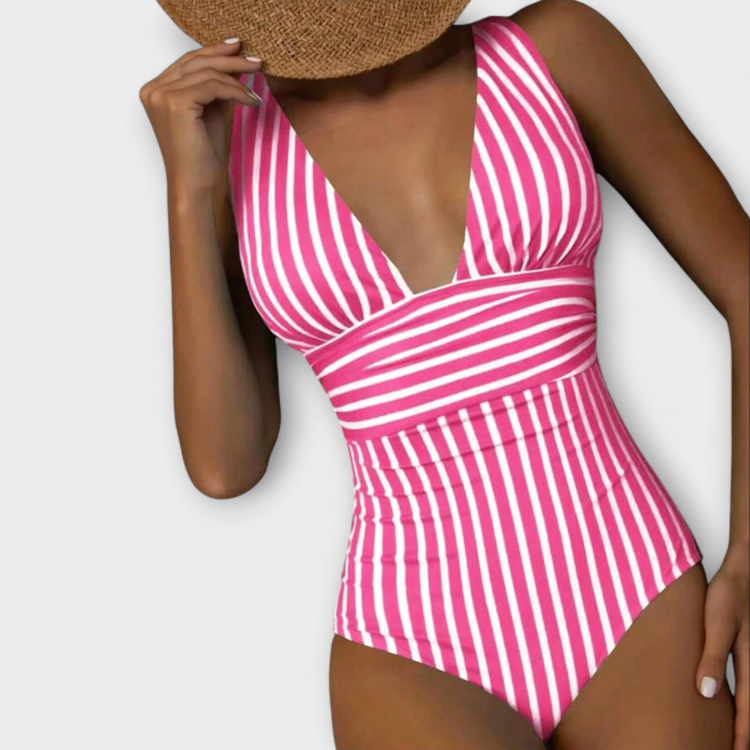 Jacqueline - Maillot de bain rayé intemporel