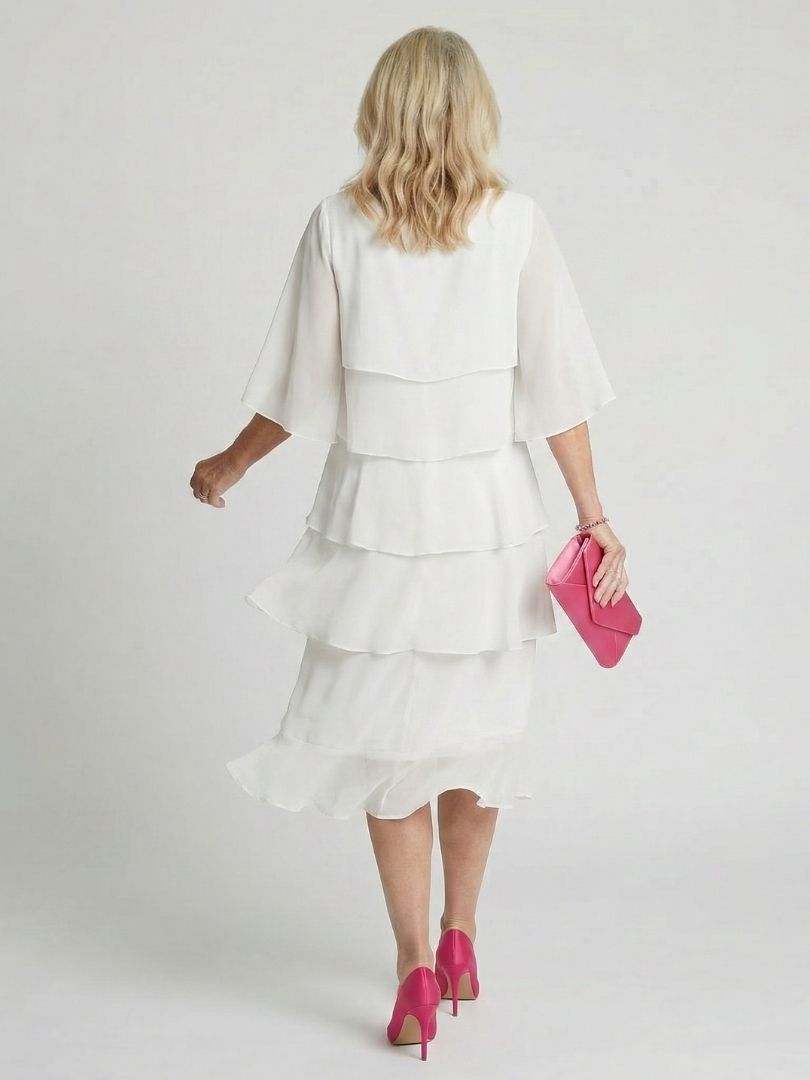 DELACROIX | Robe Midi Margaux avec Volants