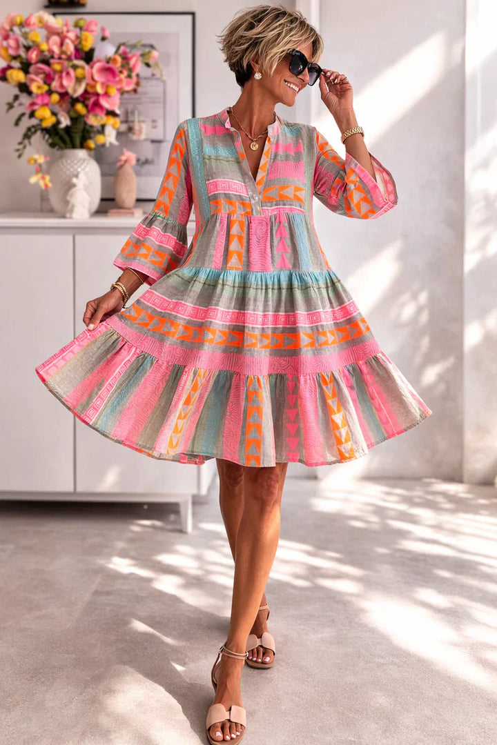 NOVA | Robe Midi Vibrante Confort Aérien Style Week-end