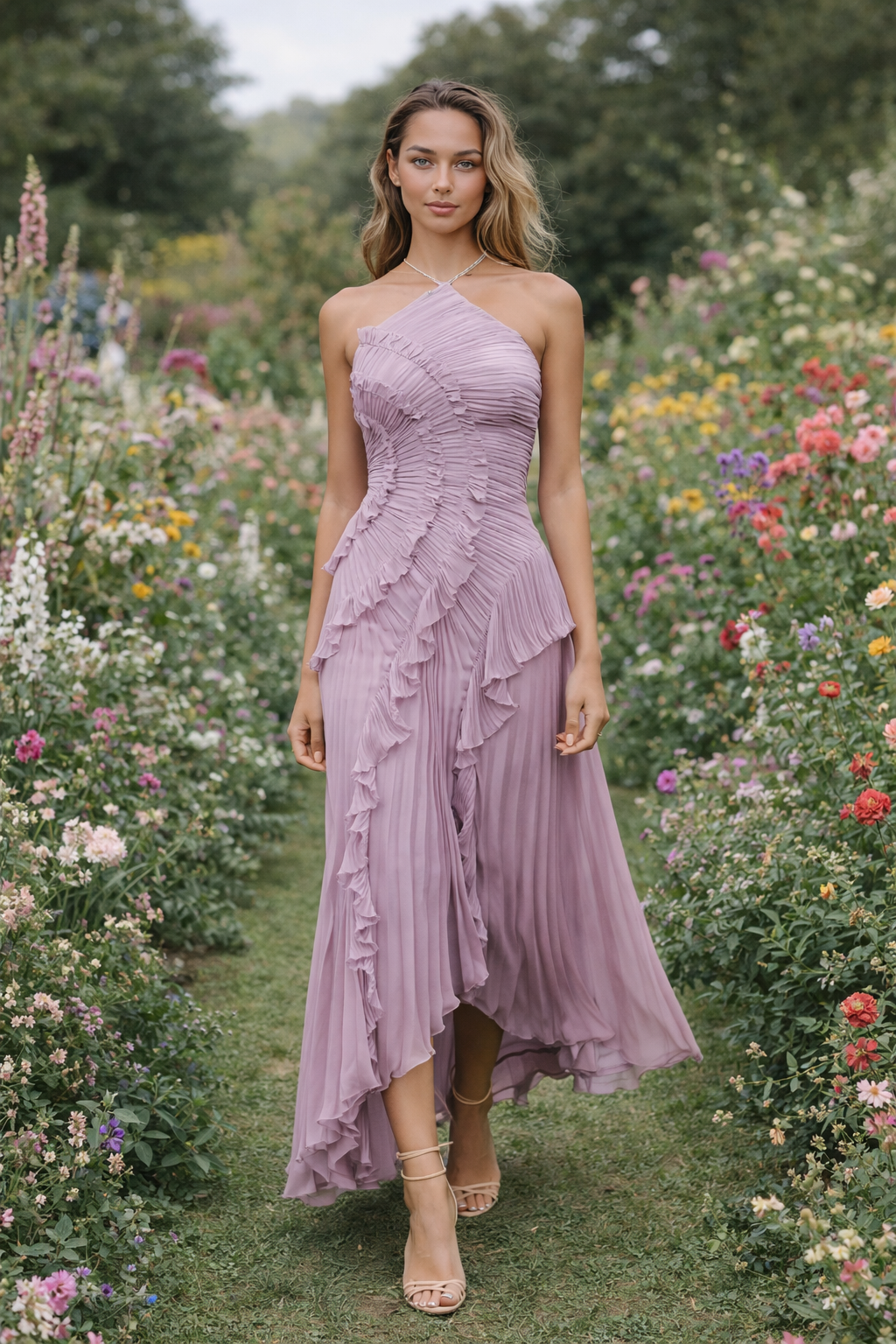 Melisa | Robe Lavande Édition Limitée avec Volants