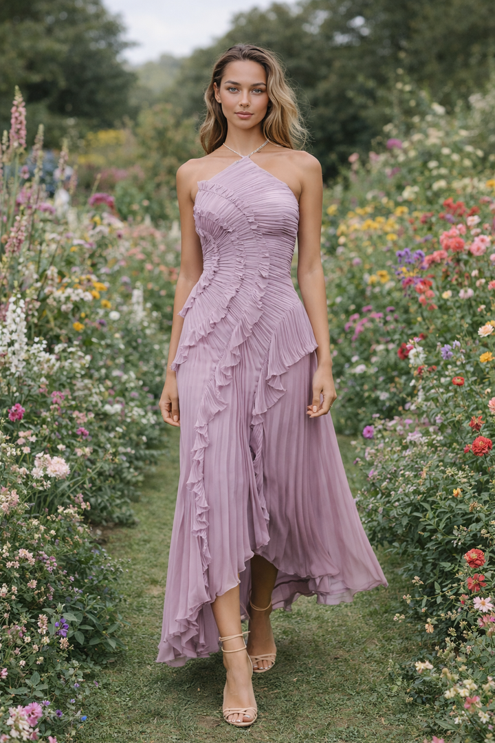 Melisa | Robe Lavande Édition Limitée avec Volants