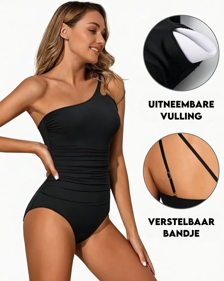 Pamela - Maillot de bain tropical à une épaule