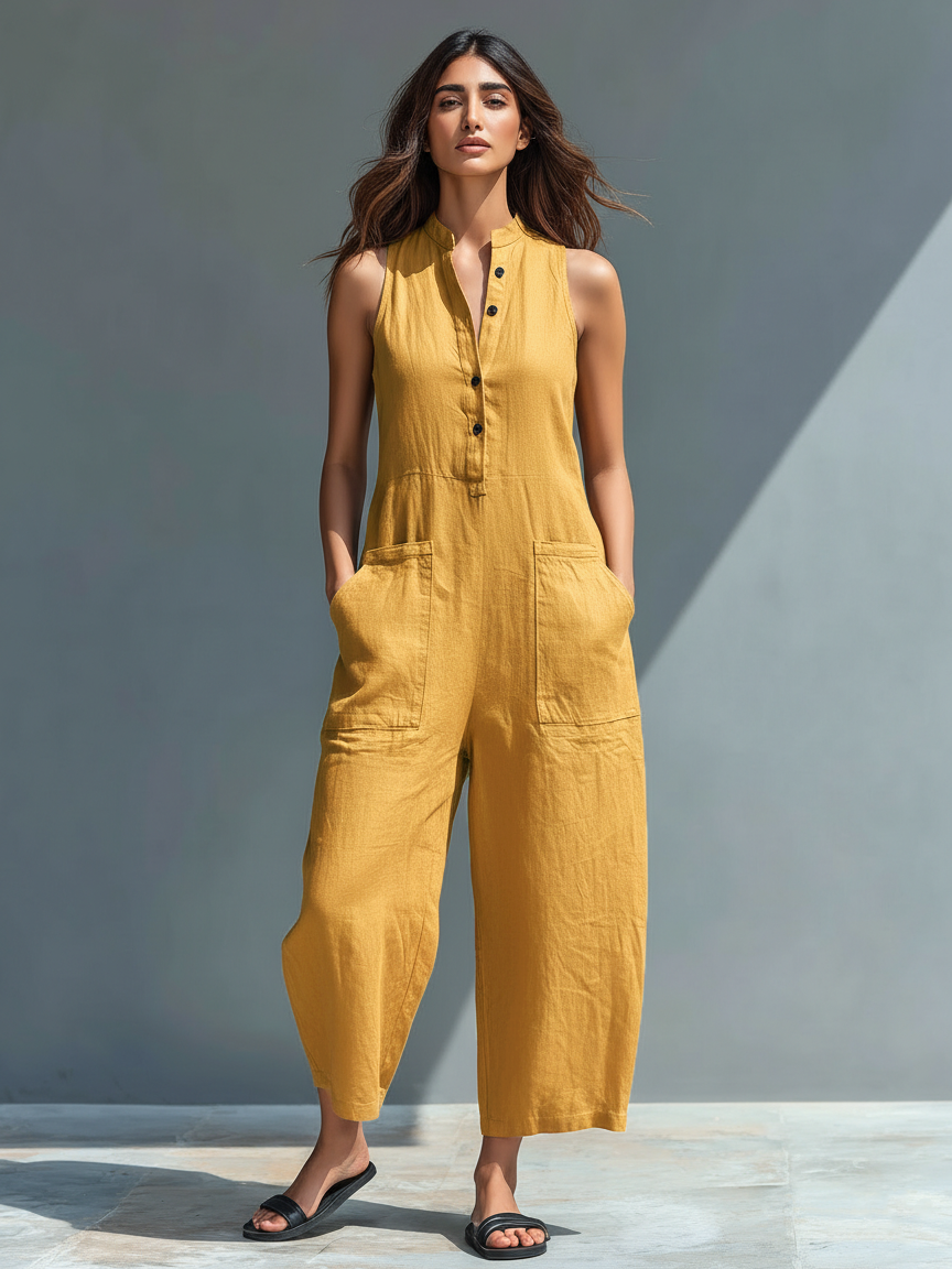 Claudia | Combinaison en Lin Minimaliste