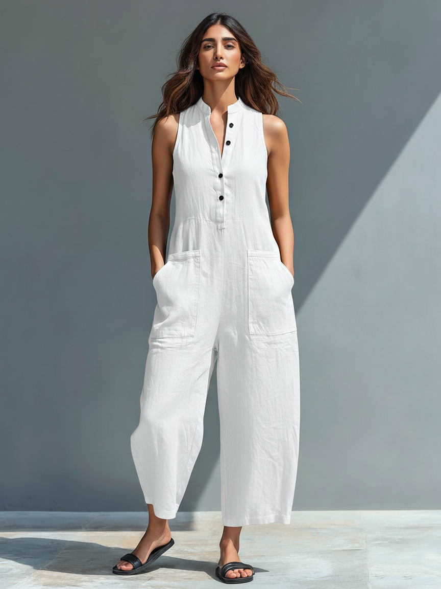 Claudia | Combinaison en Lin Minimaliste