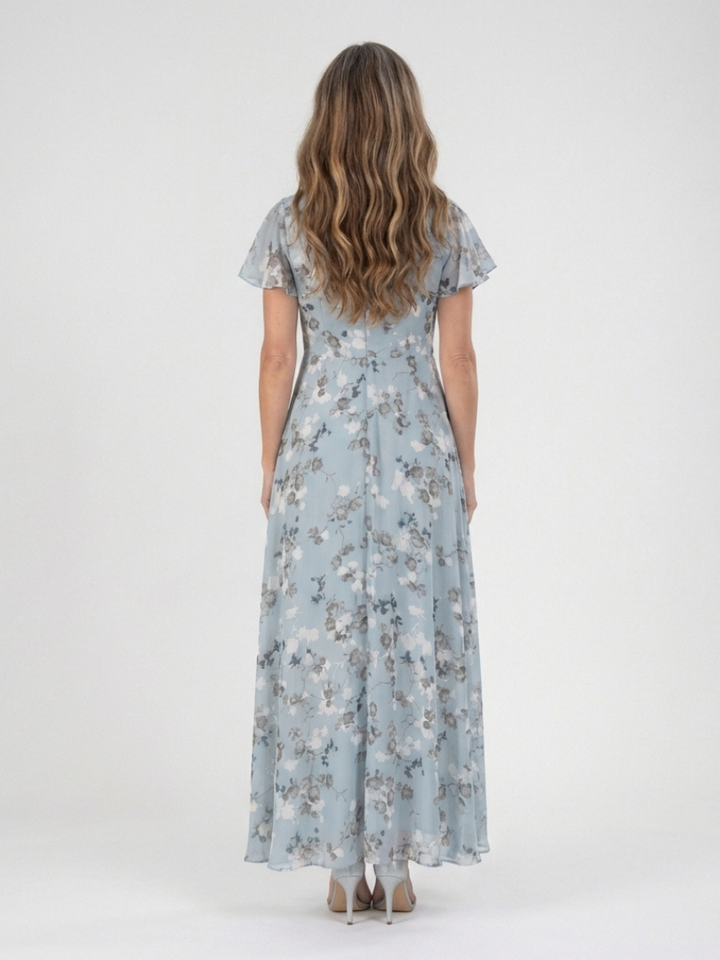 DELACROIX | Ismeria Floral Chiffon Maxi Dress