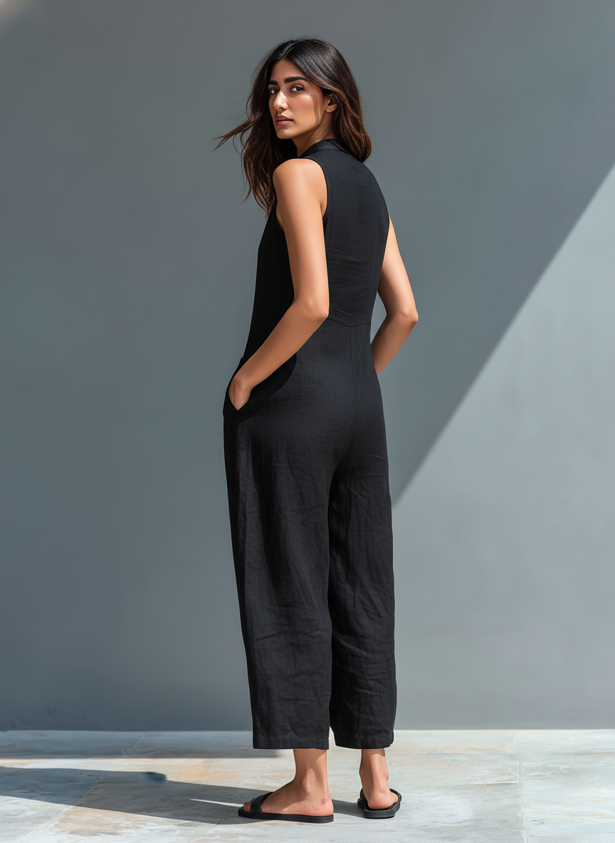 Claudia | Combinaison en Lin Minimaliste