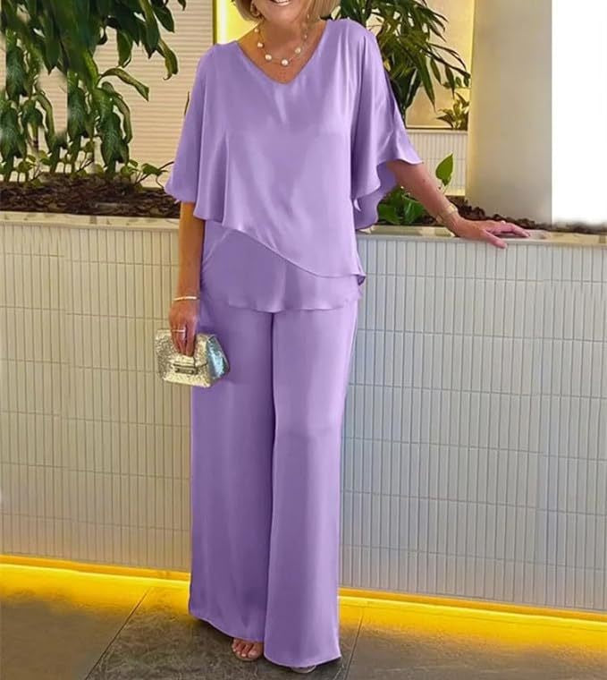 Martha | Ensemble de Deux Pièces avec Pantalons à Jambes Larges