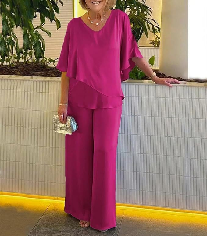 Martha | Ensemble de Deux Pièces avec Pantalons à Jambes Larges