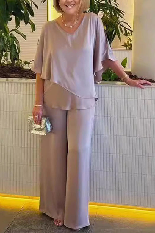 Martha | Ensemble de Deux Pièces avec Pantalons à Jambes Larges