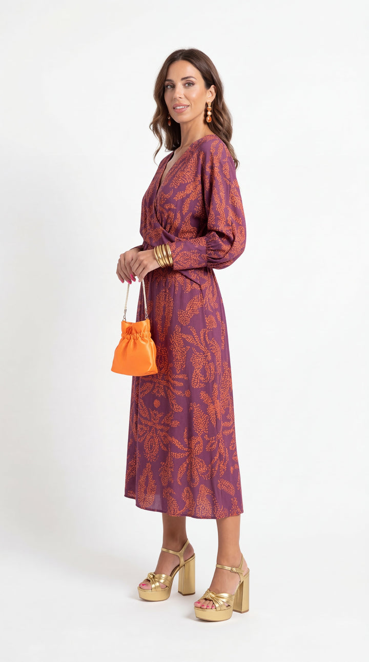 Isadora | Robe Midi Élégante avec Imprimé Délicat