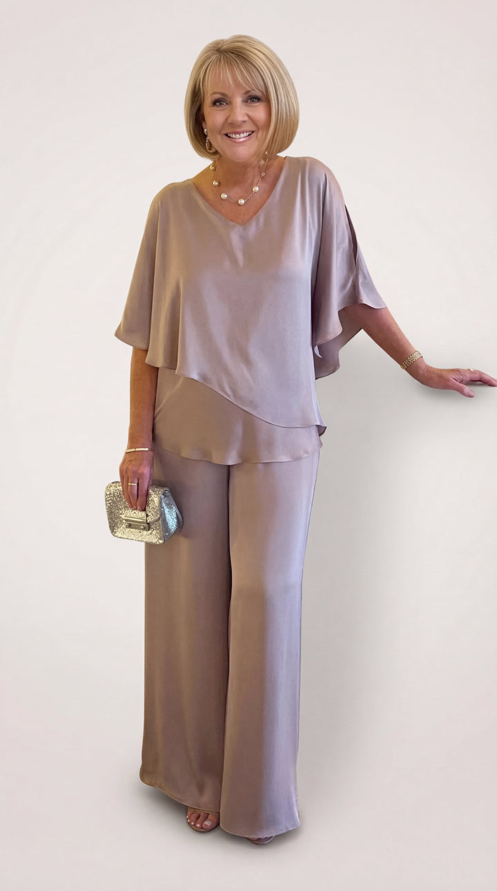 Martha | Ensemble de Deux Pièces avec Pantalons à Jambes Larges