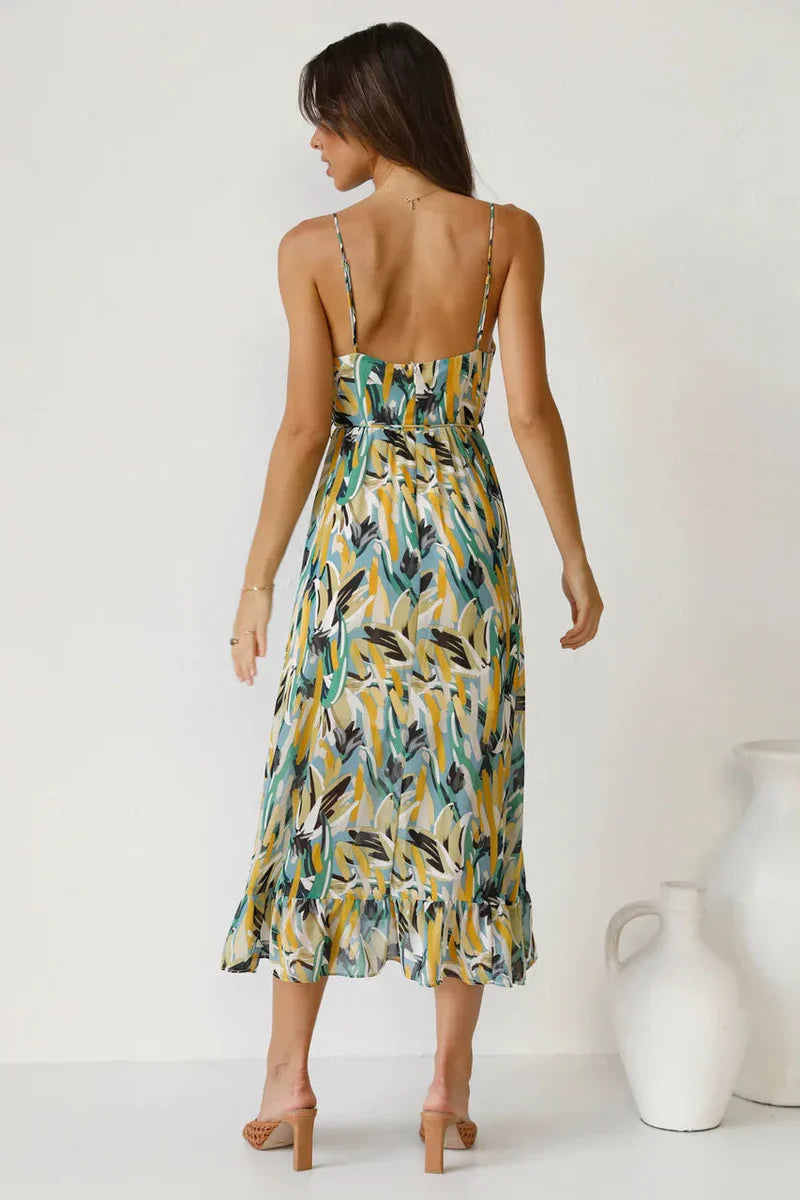GABRIELLA | Robe d'été imprimée avec confort frais et style ensoleillé