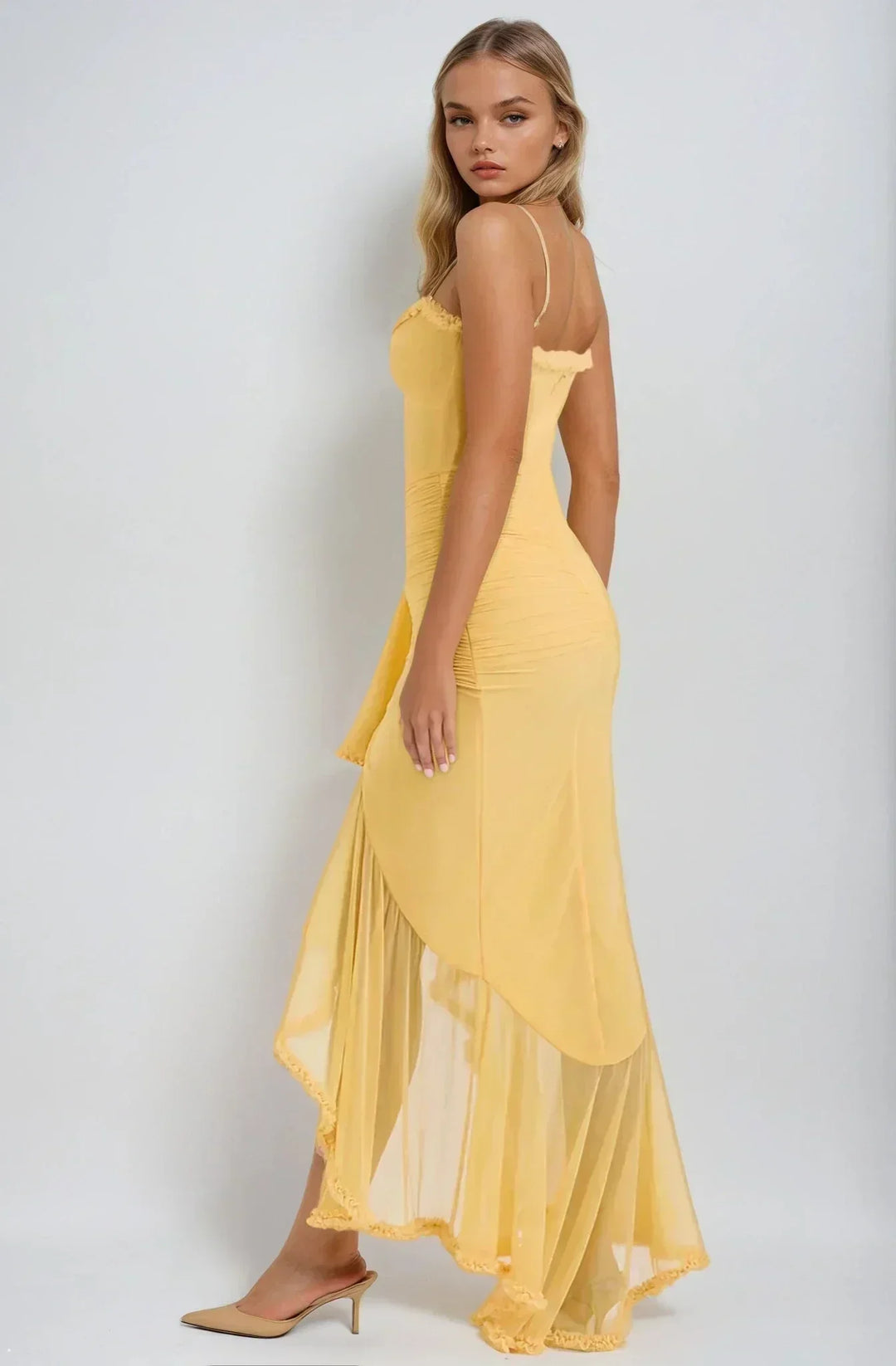 Chloe™ | Robe en Maille Jaune