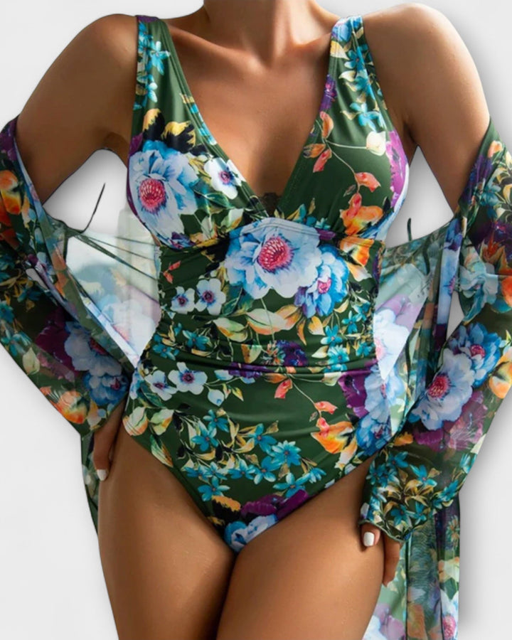 Catherine - Ensemble de Maillot de Bain Tropical