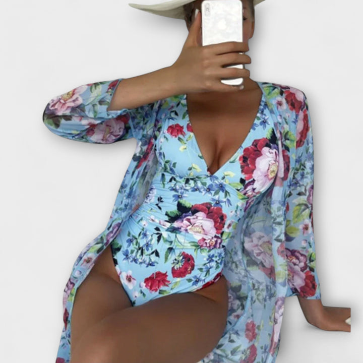 Catherine - Ensemble de Maillot de Bain Tropical