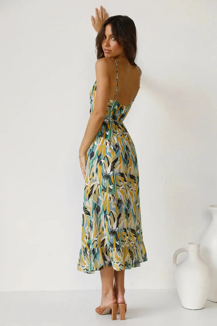 GABRIELLA | Robe d'été imprimée avec confort frais et style ensoleillé