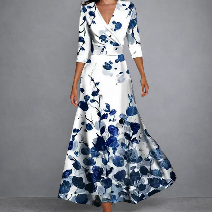 CALLA | Robe Maxi Florale Sculptante pour une Confiance Élégante