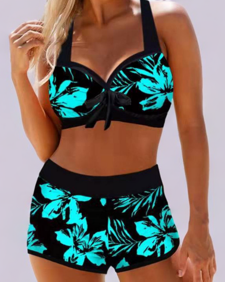 Geraldine - Ensemble de Bikini Imprimé Île