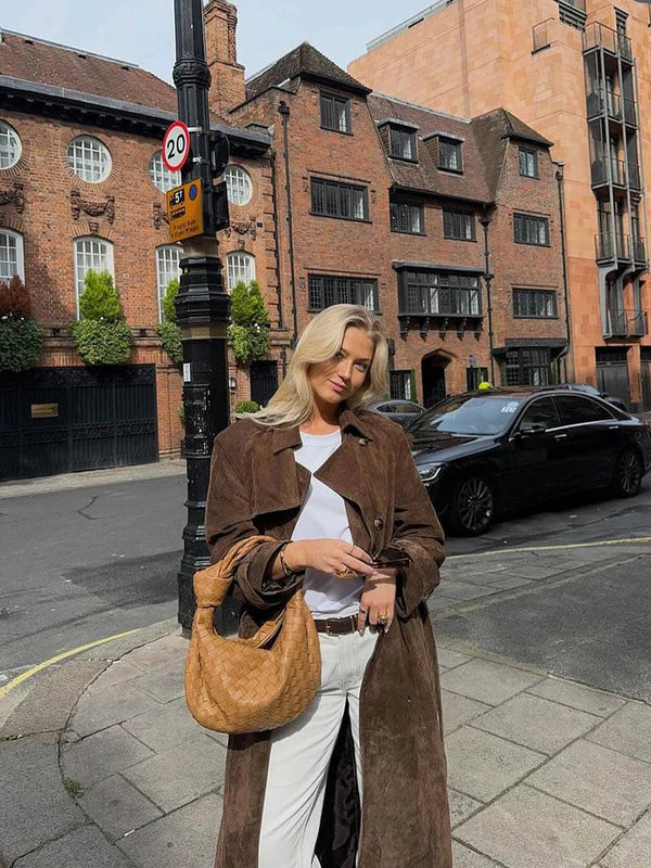 DELACROIX | LE TRENCH CHIC EN DAIM DOUX