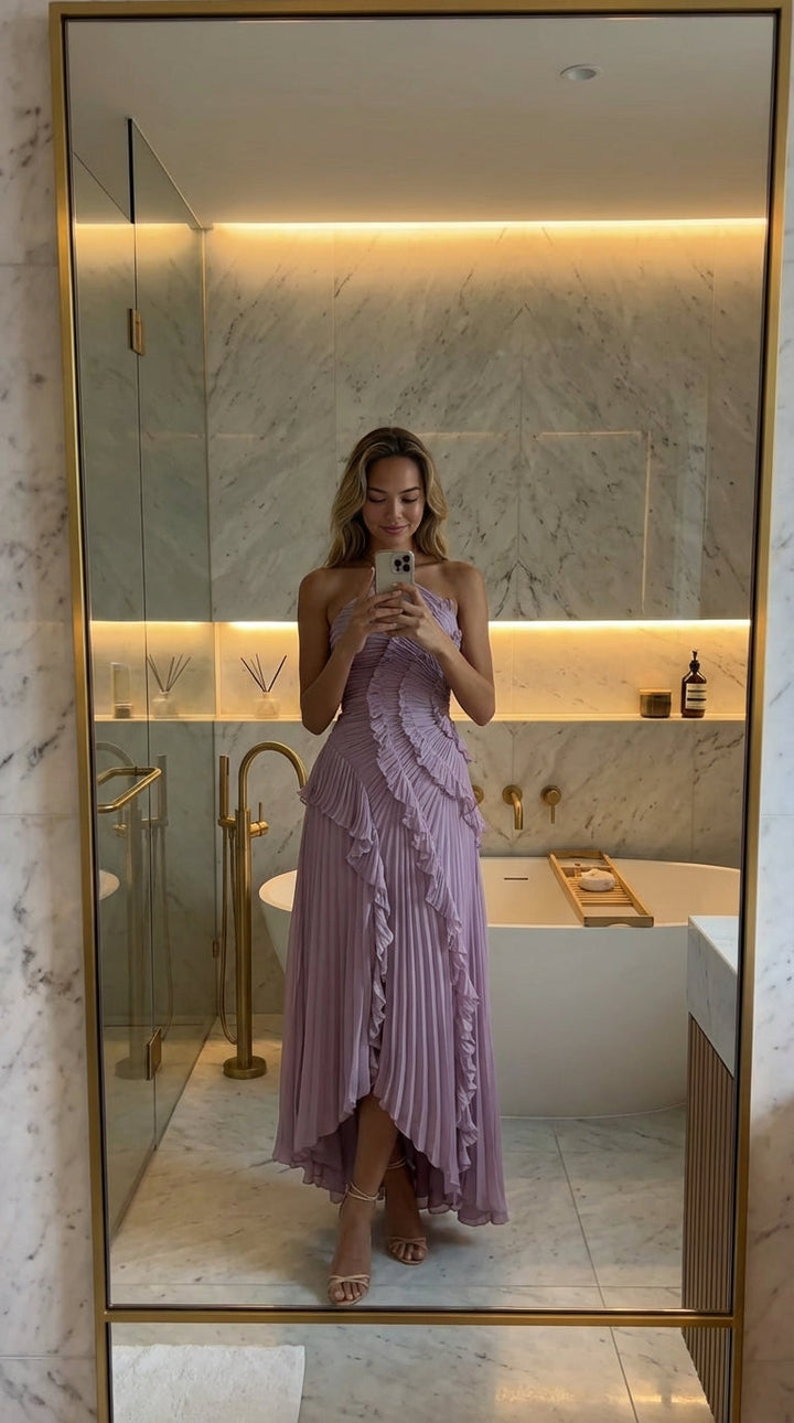 Melisa | Robe Lavande Édition Limitée avec Volants