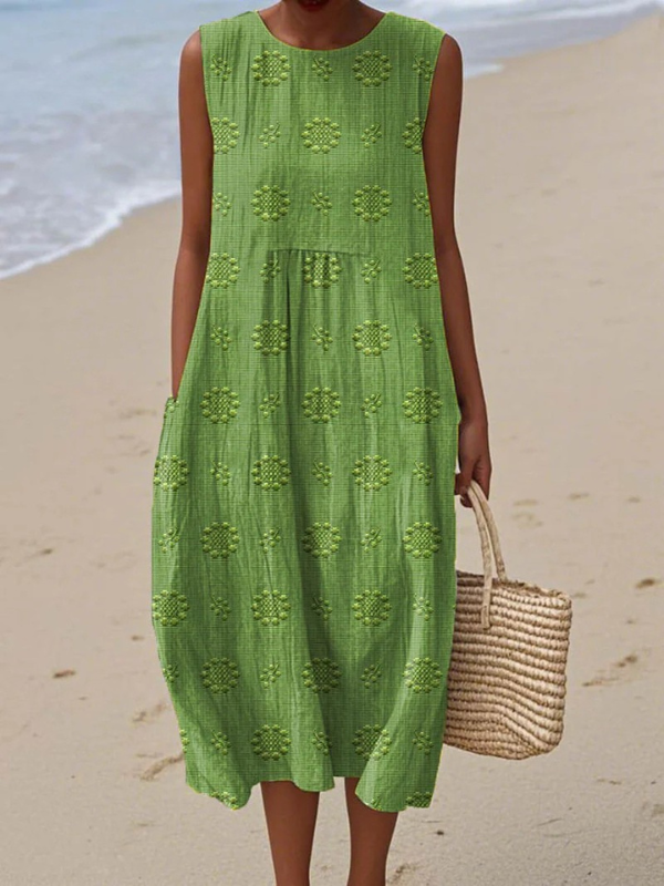 Sara - Robe Midi à Motifs