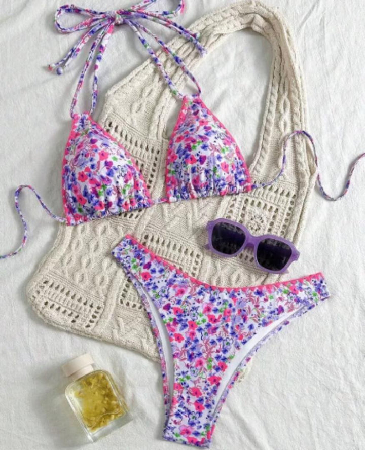 Cheryl - Bikini à lacets vibrants
