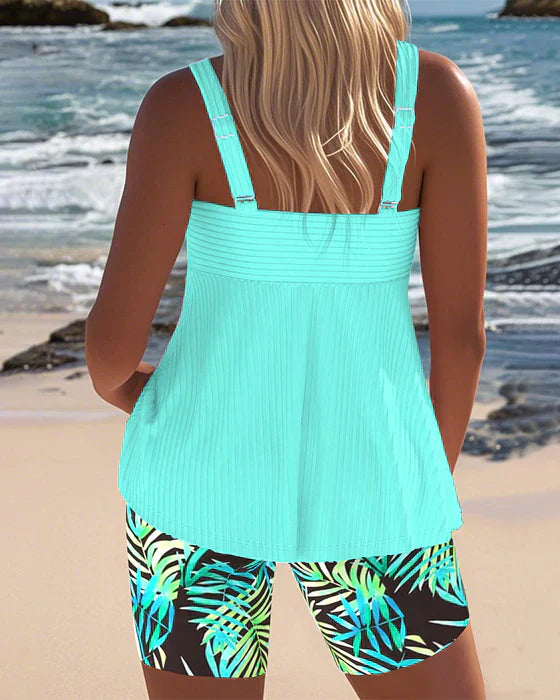 Daphne - Ensemble de Tankini Ridé Flatteur