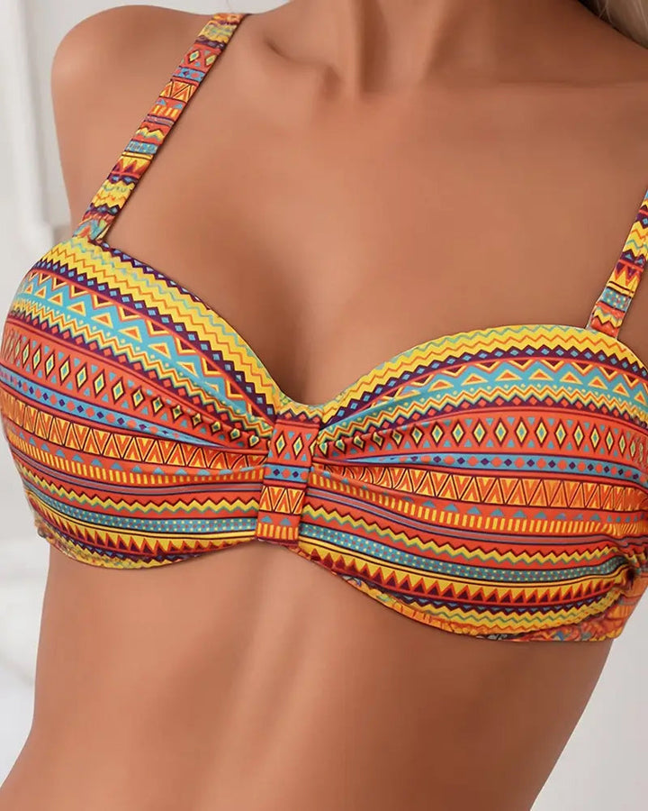 Rose - Ensemble de Bikini Taille Haute