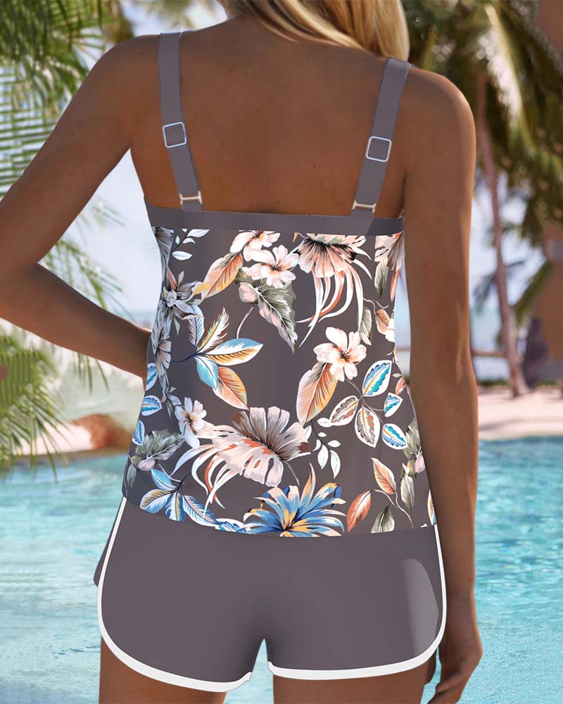 Rachelle - Ensemble de Tankini Floral Raffiné
