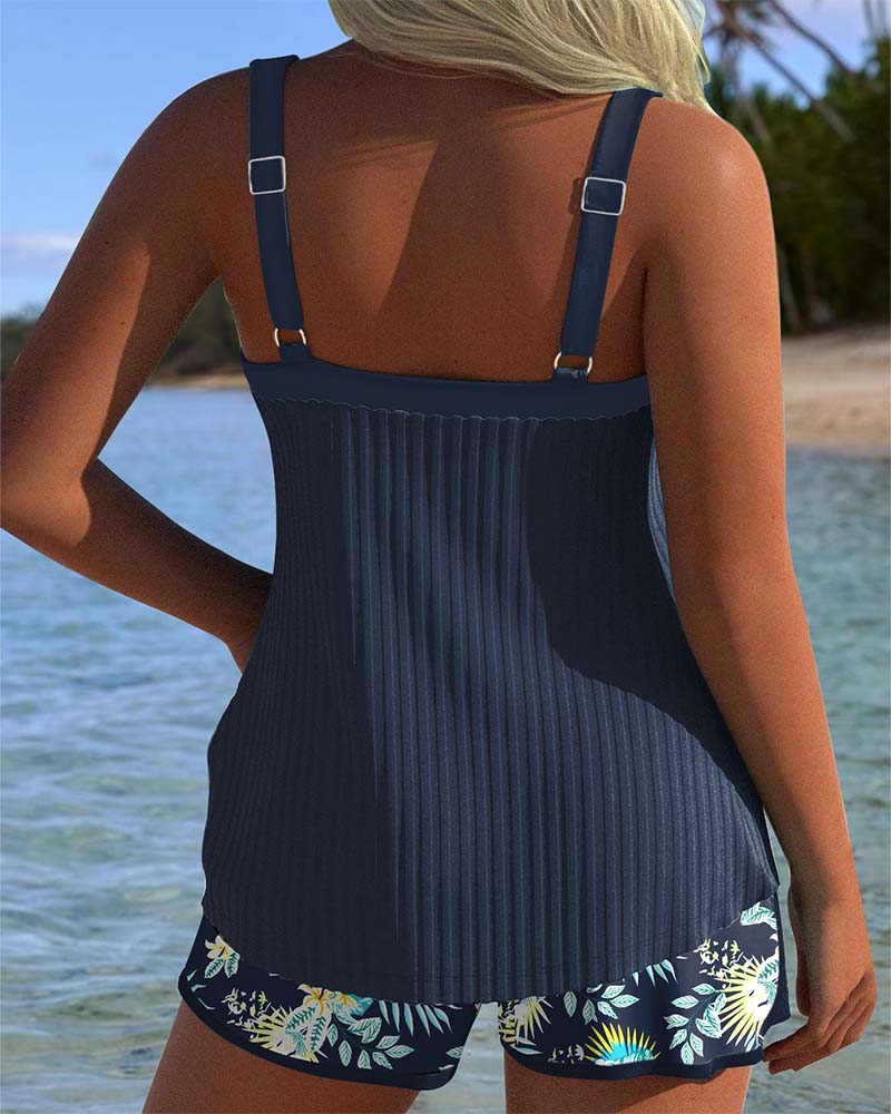 Martha - Ensemble Tankini Tropical avec Short
