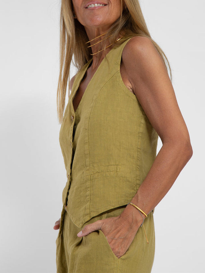 Aira – Ensemble élégant en deux pièces avec gilet et pantalons larges