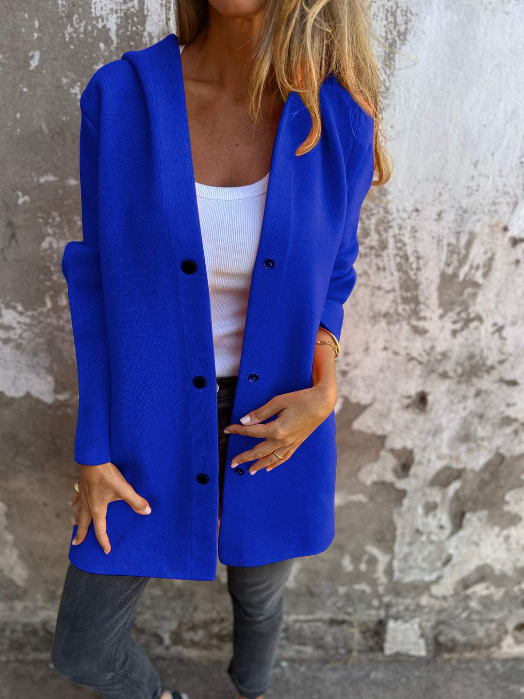 DELACROIX | GILET LONG CHIC AVEC CAPUCHE