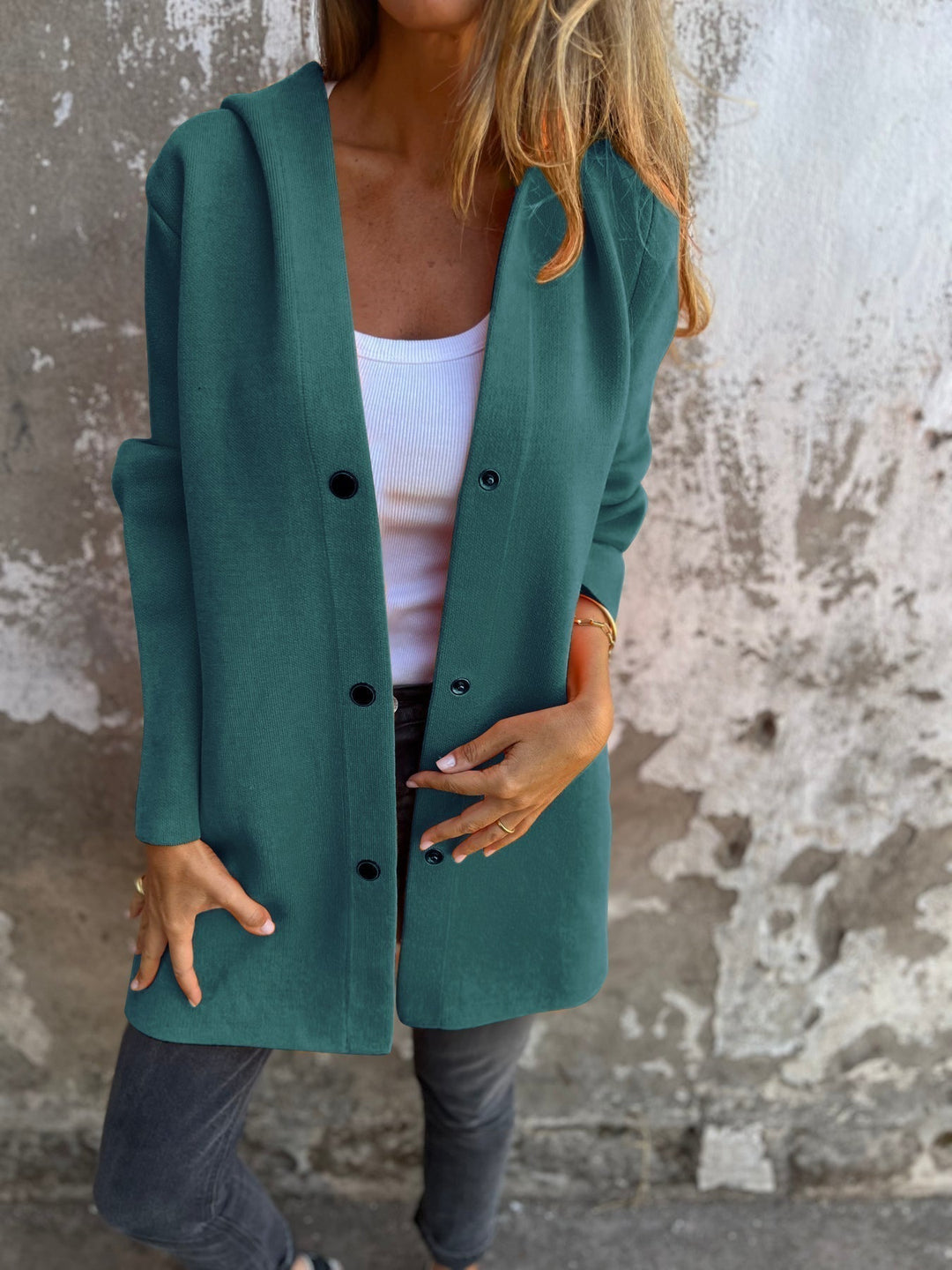 DELACROIX | GILET LONG CHIC AVEC CAPUCHE