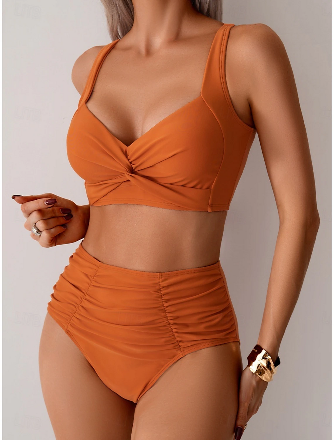 Kathleen - Bikini en Tissu Froncé