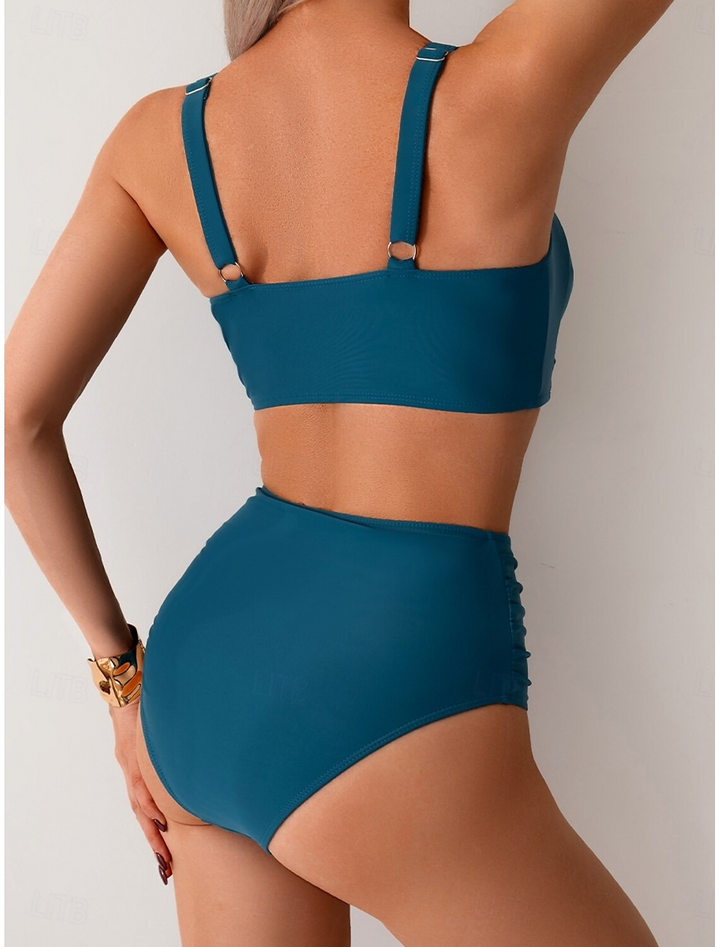 Maureen - Bikini en Tissu Froncé