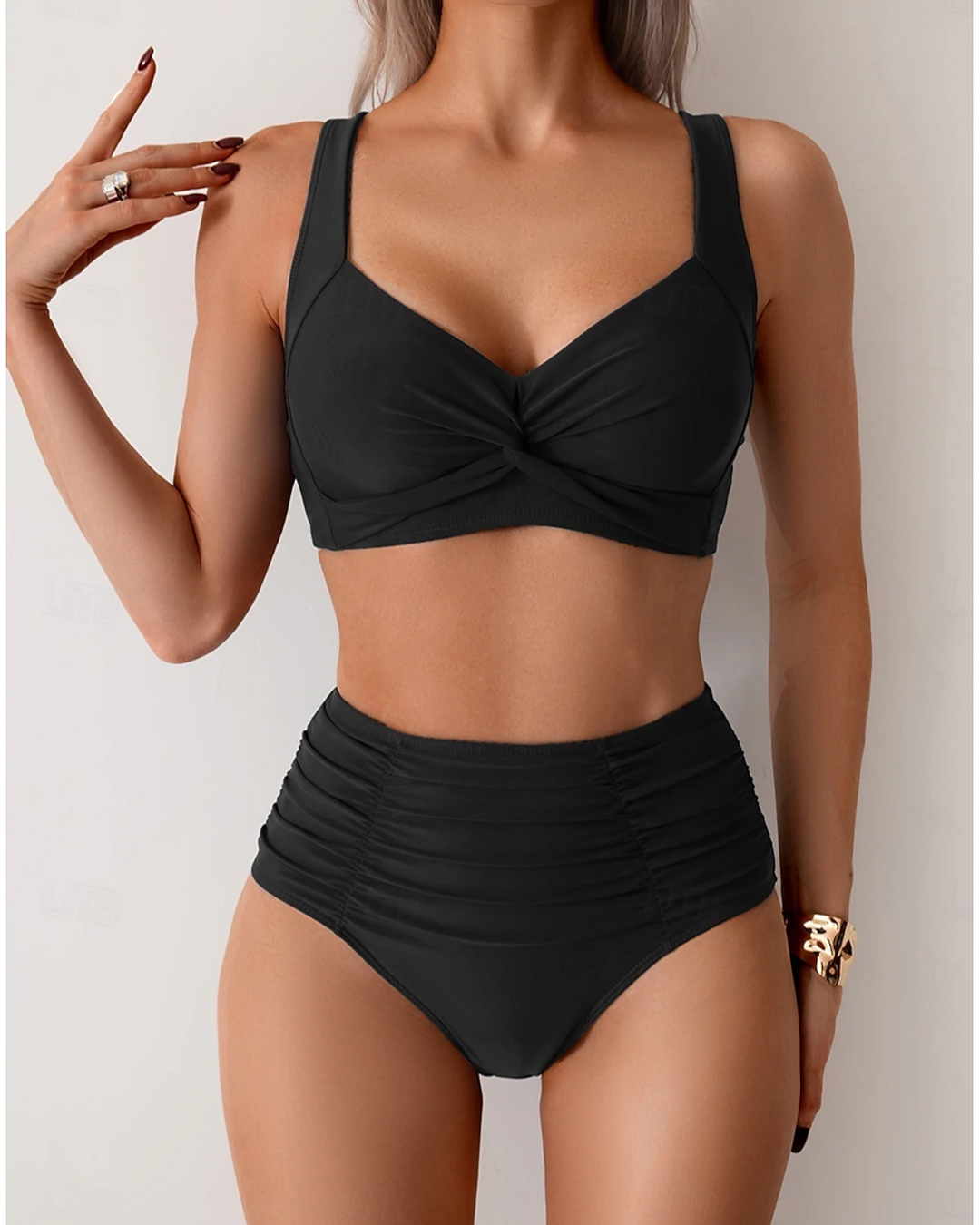 Kathleen - Bikini en Tissu Froncé