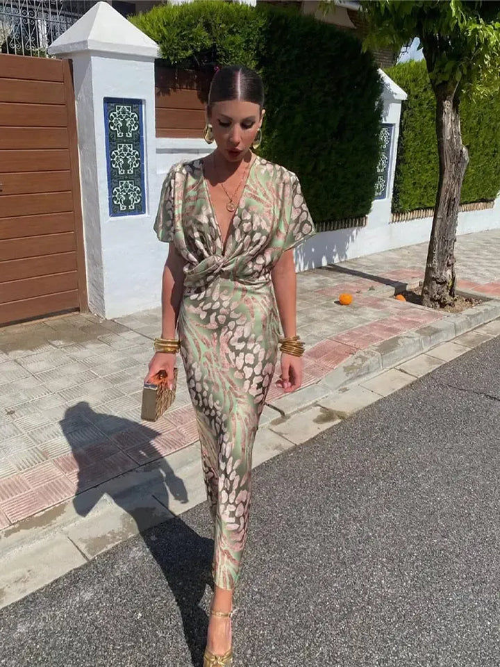 Claire | Robe Midi Couleur Cuivre