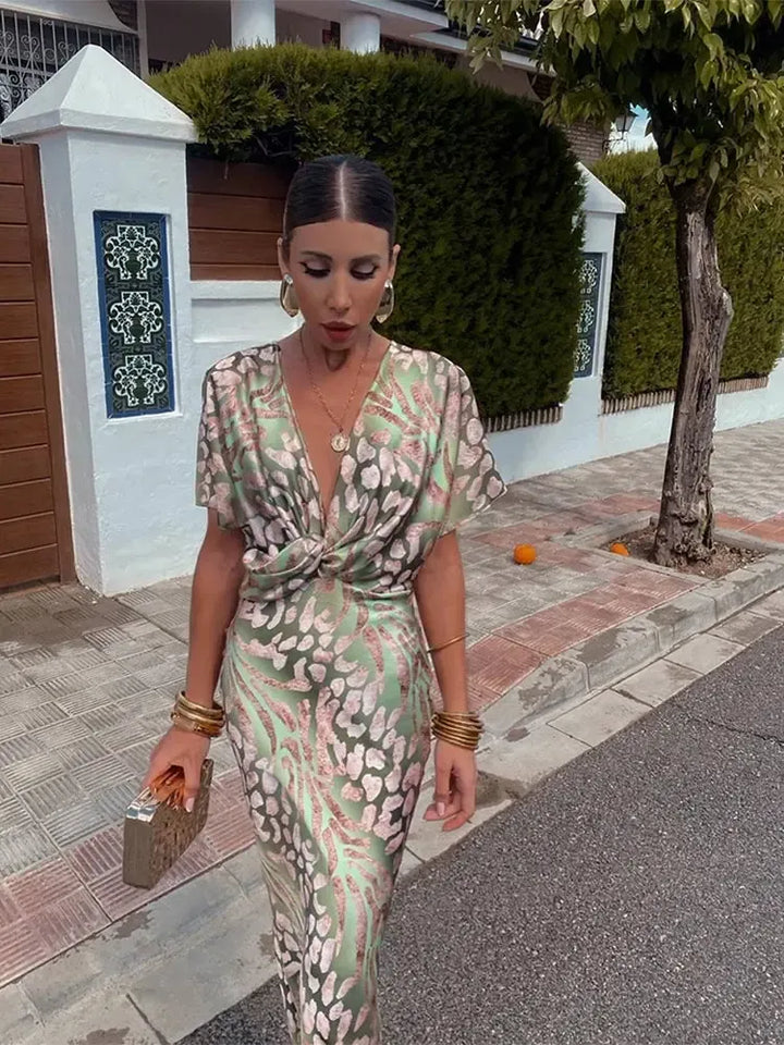 Claire | Robe Midi Couleur Cuivre