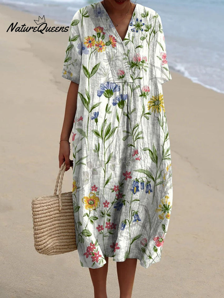 Amira – Robe Vintage à Fleurs
