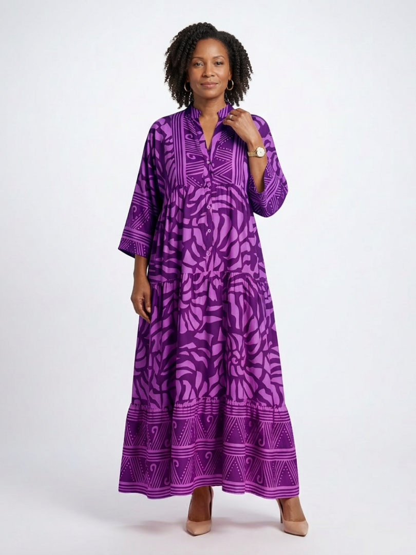 DELACROIX | Marielle Midi Button Dress