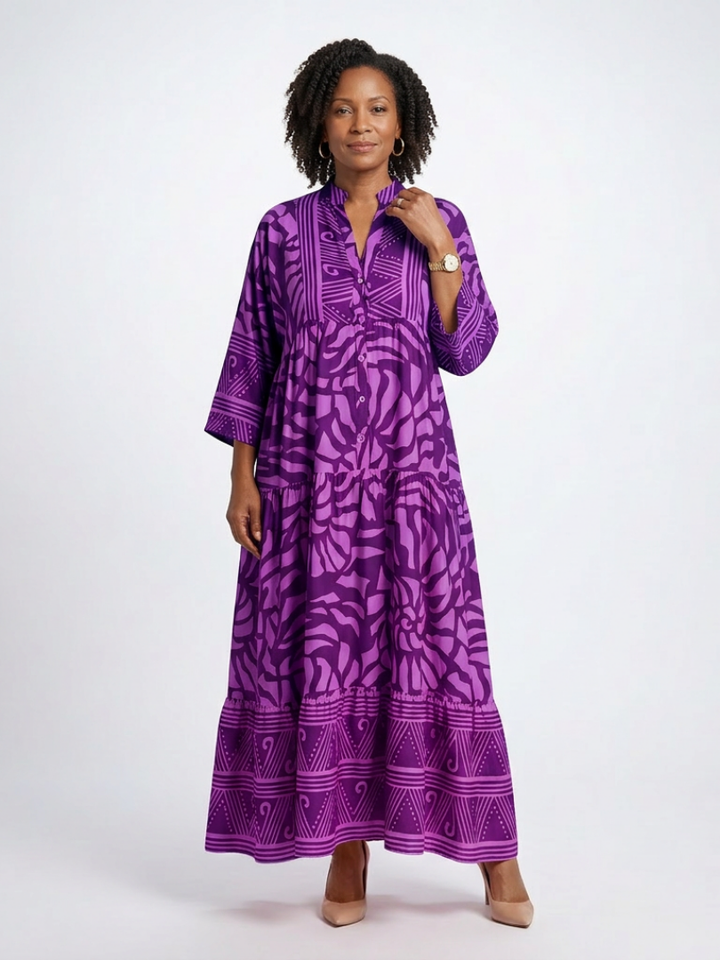 DELACROIX | Marielle Midi Button Dress