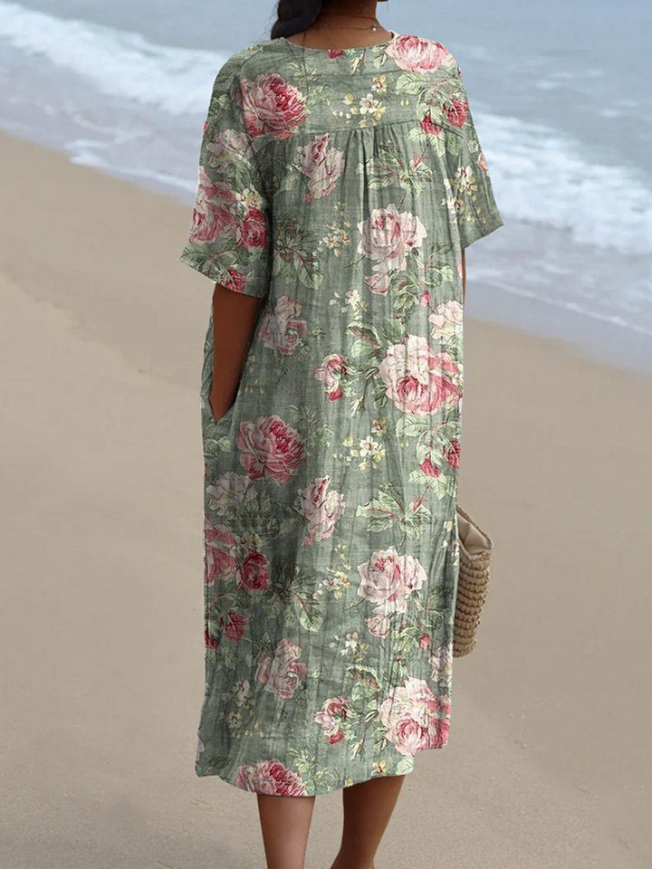 Lina - Robe Vintage à Fleurs