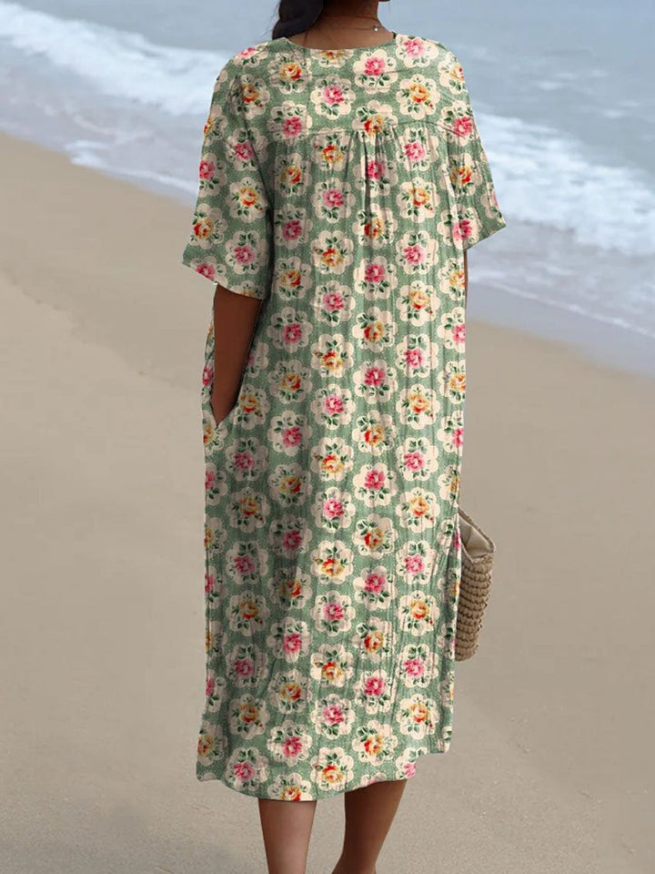 Femke - Robe Vintage à Fleurs