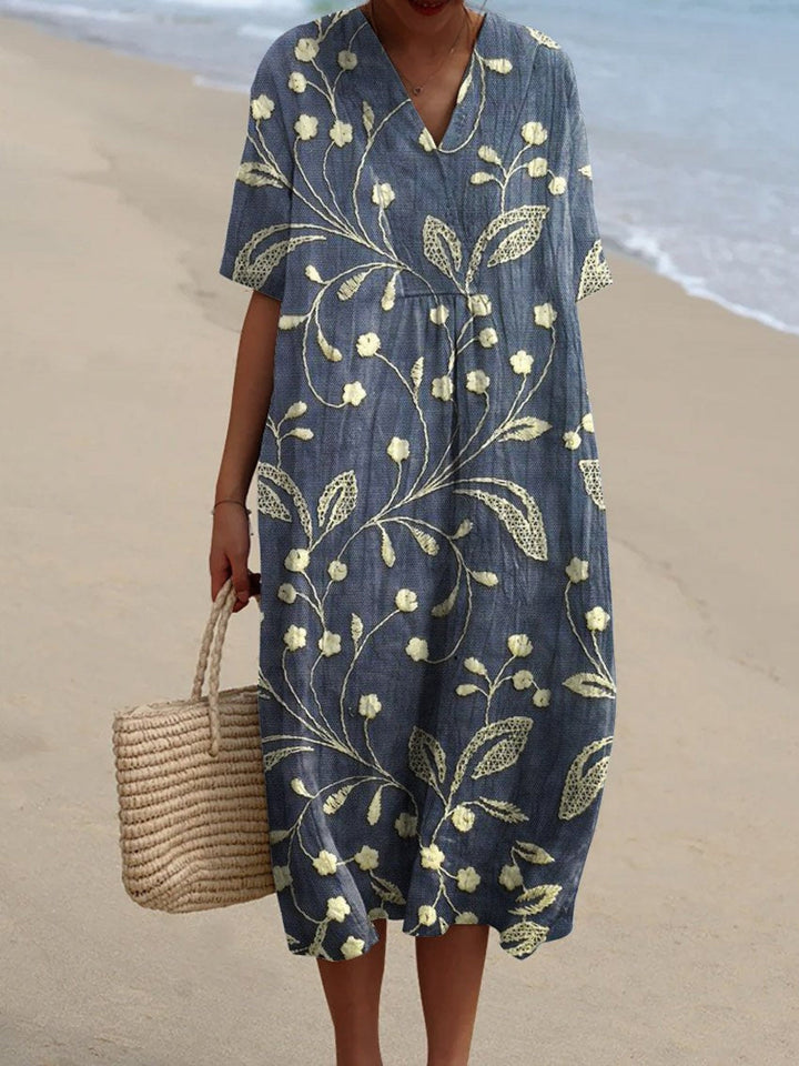 Lieke - Robe Vintage à Fleurs
