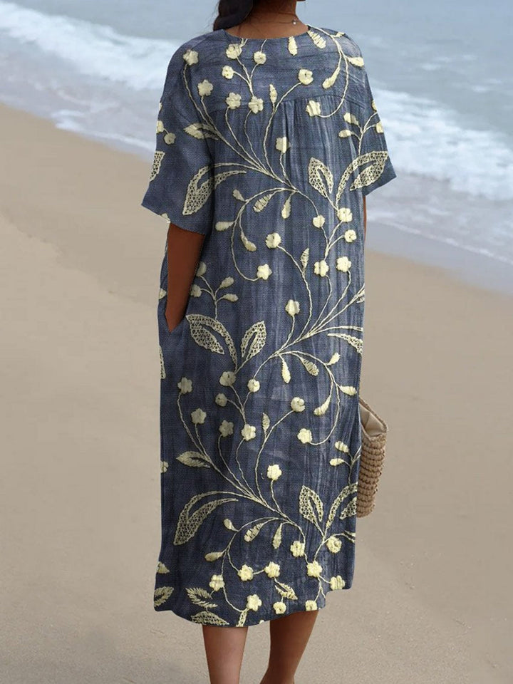 Lieke - Robe Vintage à Fleurs
