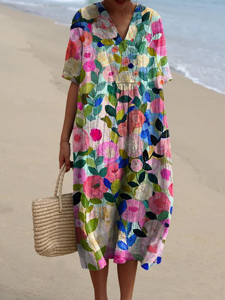 Bente - Robe Vintage à Fleurs